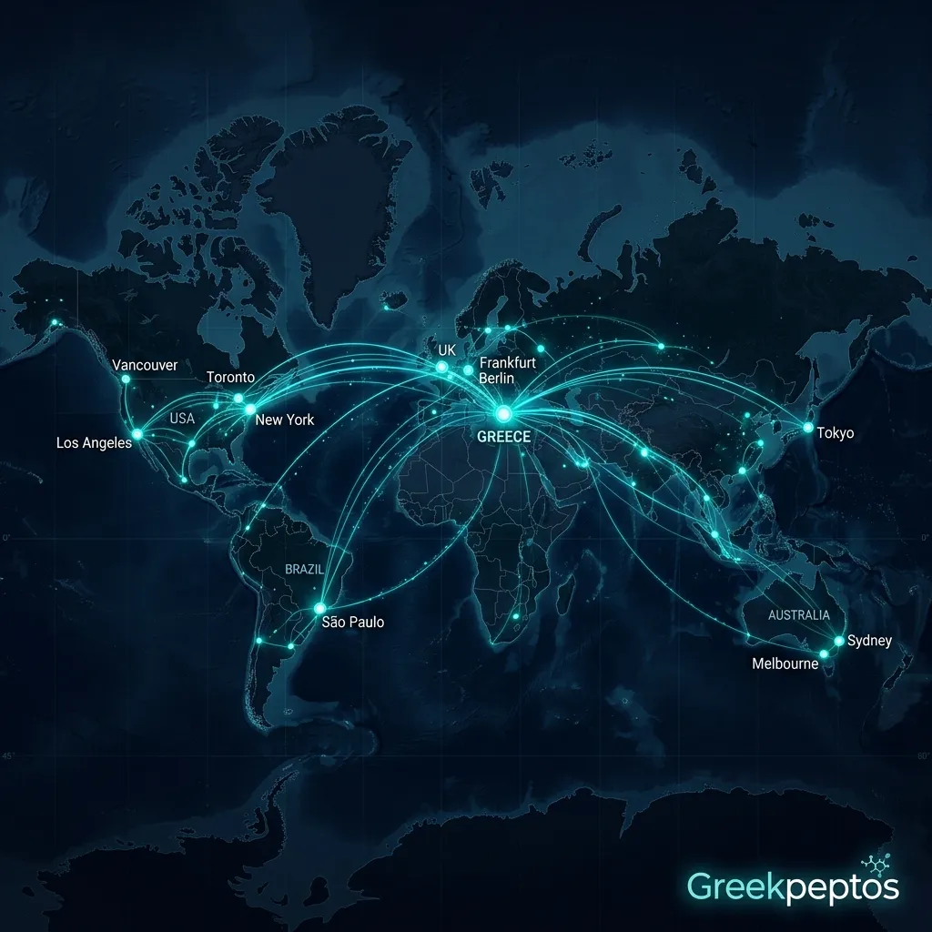 Greekpeptos Global Distribution Network